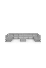 VIDAXL 3076276 Set de muebles de madera de pino para jardín con 11 piezas color gris sin cojines de vidaXL