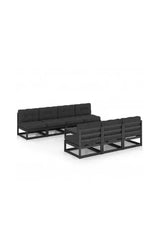VIDAXL 3076403 Conjunto de muebles en color negro y gris antracita fabricado en madera de pino de vidaXL