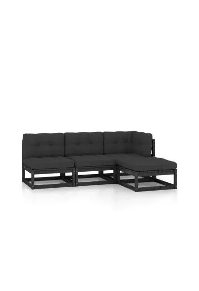vidaxl_3076538_juego_de_muebles_para_jardín_de_4_piezas_con_cojines_fabricado_en_madera_de_pino_maciza_en_color_negro_y_gris_vida_xl_0