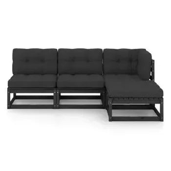vidaxl_3076538_juego_de_muebles_para_jardín_de_4_piezas_con_cojines_fabricado_en_madera_de_pino_maciza_en_color_negro_y_gris_vida_xl_2