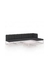 Conjunto de mobiliário de jardim VIDAXL 3076570 com 6 peças de madeira maciça de pinho com almofadas