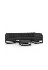 VIDAXL 3076613 Juego de muebles con cojines para el jardín fabricado en madera de color gris de vidaXL