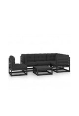 VIDAXL 3076633 Juego de muebles con cojines para jardines y terrazas en color gris antracita oscuro de vidaXL