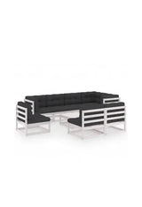 VIDAXL 3076680 Conjunto de muebles para el jardín fabricado en madera de pino en color blanco de vidaXL
