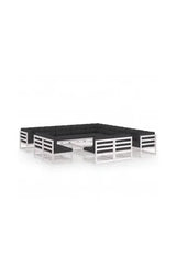 VIDAXL 3076960 Conjunto de muebles exteriores fabricados en madera maciza en color blanco y gris antracita de vidaXL