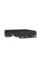 VIDAXL 3077093 Set de muebles con cojines de jardín de 12 piezas fabricadas en madera de pino negro de vidaXL