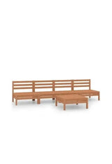 VIDAXL 3082490 Juego muebles de jardín de 5 piezas fabricadas en madera maciza de pino en color marrón miel de vidaXL