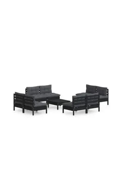 vidaxl_3096050_juego_de_sofás_para_jardín_de_9_piezas_fabricados_en_madera_de_pino_y_tela_poliéster_color_negro_y_gris_0