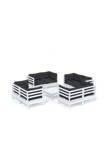 vidaxl_3096065_set_de_sofás_para_jardín_de_madera_de_pino_color_blanco_y_antracita_9_piezas_0