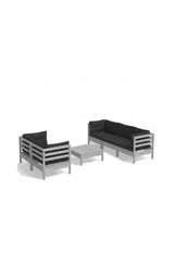 VIDAXL 3096114 Conjunto de muebles modulares de jardín en madera de pino con cojines en gris antracita de vidaXL