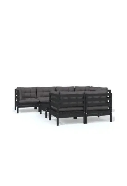 vidaxl_3096500_juego_de_sillones_para_jardín_de_8_piezas_hecho_en_madera_color_negro_y_cojines_color_gris_oscuro_vida_xl_0