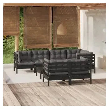 vidaxl_3096500_juego_de_sillones_para_jardín_de_8_piezas_hecho_en_madera_color_negro_y_cojines_color_gris_oscuro_vida_xl_1