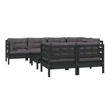 vidaxl_3096500_juego_de_sillones_para_jardín_de_8_piezas_hecho_en_madera_color_negro_y_cojines_color_gris_oscuro_vida_xl_2