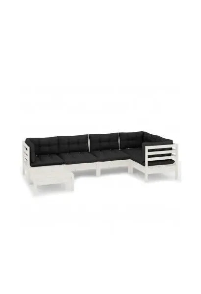 vidaxl_3096539_conjunto_para_jardín_de_6_piezas_de_mesa_con_sofás_de_madera_de_pino_blancos_y_cojines_gris_antracita_0