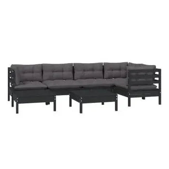 vidaxl_3096548_juego_de_sofás_para_jardín_de_7_piezas_con_cojines_hecho_en_madera_color_negro_y_gris_oscuro_vidax_2