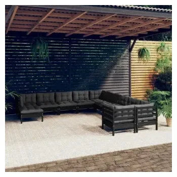 vidaxl_3097059_set_de_sillones_para_jardín_de_11_piezas_hecho_en_madera_con_reposapiés_color_negro_y_cojines_color_gris_oscuro_1