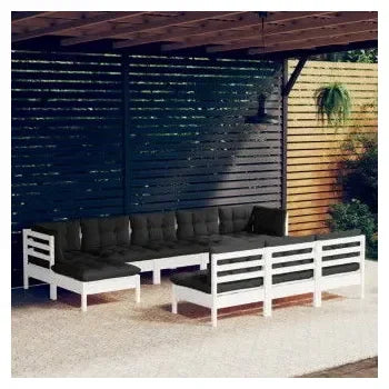 vidaxl_3097116_juego_de_muebles_de_jardín_de_madera_maciza_de_pino_color_blanco_y_gris_antracita_10_piezas_1