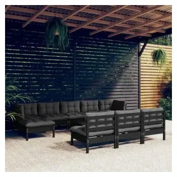 vidaxl_3097125_set_mobiliario_para_jardín_de_11_piezas_hecho_en_madera_con_mesa_color_negro_y_cojines_color_gris_oscuro_vida_xl_1