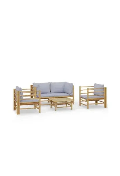 vidaxl_3155089_juego_de_muebles_para_jardín_de_5_piezas_fabricado_en_bambú_con_cojines_de_color_gris_claro_vida_xl_0