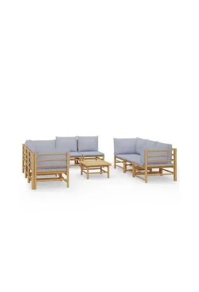 vidaxl_3155091_set_de_sofás_para_jardín_de_9_piezas_fabricado_en_bambú_con_cojines_de_color_gris_claro_vida_xl_0