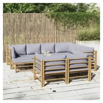 vidaxl_3155096_set_de_sofás_y_mesa_para_jardín_de_10_piezas_fabricado_en_bambú_con_cojines_de_color_gris_claro_vida_xl_1