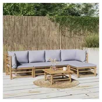 vidaxl_3155104_set_de_sofás_centrales_y_esquineros_para_jardín_de_6_piezas_fabricado_en_bambú_con_cojines_de_color_gris_claro_vida_xl_1
