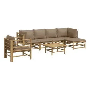 vidaxl_3155117_set_de_sofás_y_mesa_para_jardín_de_7_piezas_fabricado_en_bambú_con_cojines_de_color_gris_topo_vida_xl_2