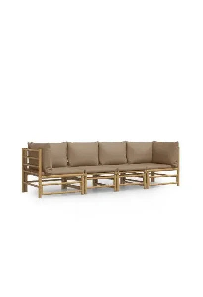 vidaxl_3155120_set_de_sofás_y_mesa_para_jardín_de_4_piezas_fabricado_en_bambú_con_cojines_de_color_gris_topo_vida_xl_0
