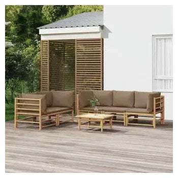 vidaxl_3155122_set_de_sofás_y_mesa_para_jardín_de_5_piezas_fabricado_en_bambú_con_cojines_de_color_gris_topo_vida_xl_1