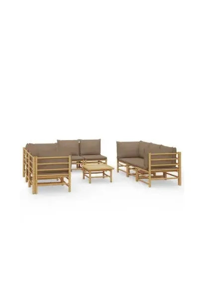 vidaxl_3155123_set_de_sofás_y_mesa_para_jardín_de_9_piezas_fabricado_en_bambú_con_cojines_de_color_gris_topo_vida_xl_0
