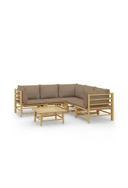 vidaxl_3155124_set_de_sofás_centrales_y_esquineros_para_jardín_de_6_piezas_fabricado_en_bambú_con_cojines_de_color_gris_topo_vida_xl_0