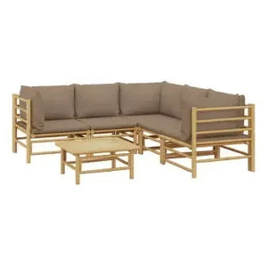 vidaxl_3155124_set_de_sofás_centrales_y_esquineros_para_jardín_de_6_piezas_fabricado_en_bambú_con_cojines_de_color_gris_topo_vida_xl_2