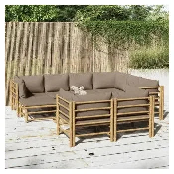 vidaxl_3155128_set_de_sofás_y_mesa_para_jardín_de_10_piezas_fabricado_en_bambú_con_cojines_de_color_gris_topo_vida_xl_1