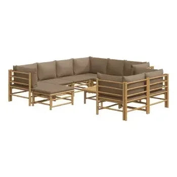vidaxl_3155128_set_de_sofás_y_mesa_para_jardín_de_10_piezas_fabricado_en_bambú_con_cojines_de_color_gris_topo_vida_xl_2