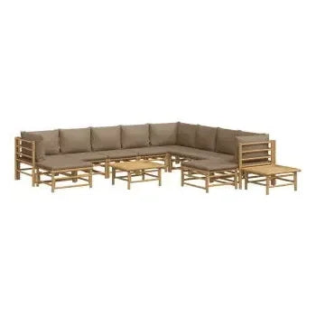 vidaxl_3155131_set_de_sofás_centrales_y_esquineros_para_jardín_de_12_piezas_fabricado_en_bambú_con_cojines_de_color_gris_topo_vida_xl_2