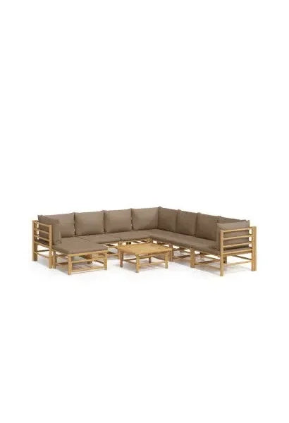 vidaxl_3155132_set_de_sofás_centrales_y_esquineros_para_jardín_de_9_piezas_fabricado_en_bambú_con_cojines_de_color_gris_topo_vida_xl_0
