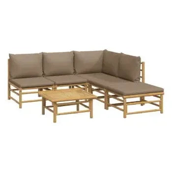 vidaxl_3155135_set_de_sofás_con_mesa_y_reposapiés_para_jardín_de_6_piezas_fabricado_en_bambú_con_cojines_de_color_gris_topo_vida_xl_2