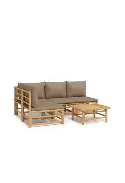 vidaxl_3155138_set_de_sofás_para_jardín_de_5_piezas_de_madera_de_bambú_con_cojines_de_color_gris_topo_vida_xl_0