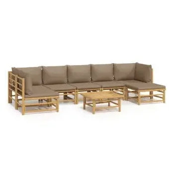 vidaxl_3155142_set_de_sofás_y_mesa_para_jardín_de_8_piezas_fabricado_en_bambú_con_cojines_de_color_gris_topo_vida_xl_1