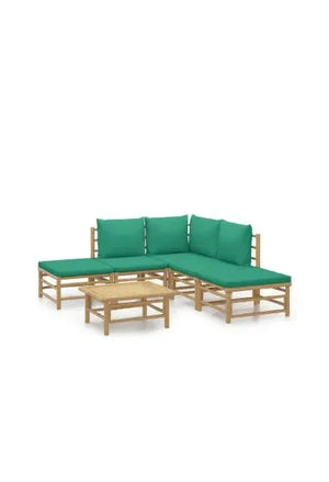 vidaxl_3155143_set_de_sofás_con_reposapiés_para_jardín_de_7_piezas_fabricado_en_bambú_con_cojines_de_color_verde_vida_xl_0