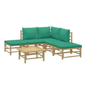 vidaxl_3155143_set_de_sofás_con_reposapiés_para_jardín_de_7_piezas_fabricado_en_bambú_con_cojines_de_color_verde_vida_xl_2