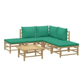 vidaxl_3155143_set_de_sofás_con_reposapiés_para_jardín_de_7_piezas_fabricado_en_bambú_con_cojines_de_color_verde_vida_xl_2