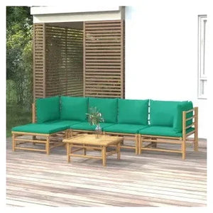 vidaxl_3155148_set_de_sofás_con_reposapiés_y_mesa_para_jardín_de_6_piezas_de_madera_con_cojines_de_color_verde_vida_xl_1