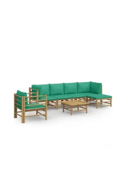 vidaxl_3155149_set_de_sofás_con_reposapiés_y_silla_para_jardín_de_7_piezas_de_madera_con_cojines_de_color_verde_vida_xl_0