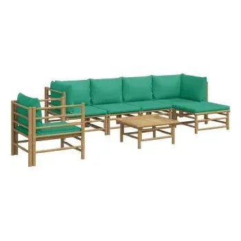 vidaxl_3155149_set_de_sofás_con_reposapiés_y_silla_para_jardín_de_7_piezas_de_madera_con_cojines_de_color_verde_vida_xl_2