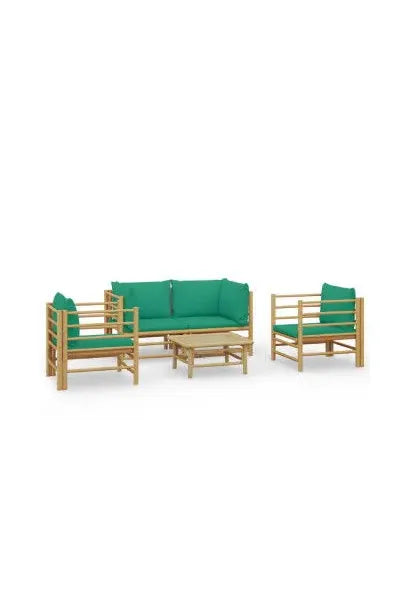 vidaxl_3155153_set_de_sofá_esquinero_y_silla_de_5_piezas_para_jardín_hecho_de_bambú_con_cojines_de_color_verde_vida_xl_0
