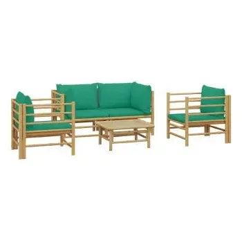 vidaxl_3155153_set_de_sofá_esquinero_y_silla_de_5_piezas_para_jardín_hecho_de_bambú_con_cojines_de_color_verde_vida_xl_2