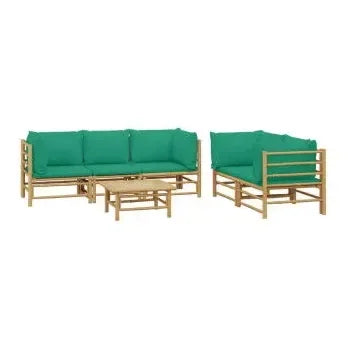 vidaxl_3155154_set_de_sofá_central_y_esquineros_para_jardín_6_piezas_hecho_en_bambú_con_cojines_de_color_verde_vida_xl_2