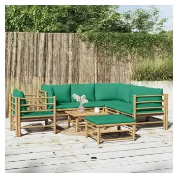 vidaxl_3155158_set_de_sofás_y_silla_para_jardín_de_8_piezas_fabricado_en_bambú_con_cojines_de_color_verde_vida_xl_1