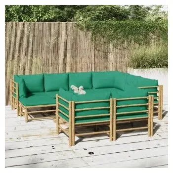 vidaxl_3155160_set_de_sofás_y_reposapiés_para_jardín_de_10_piezas_fabricado_en_bambú_con_cojines_de_color_verde_vida_xl_1